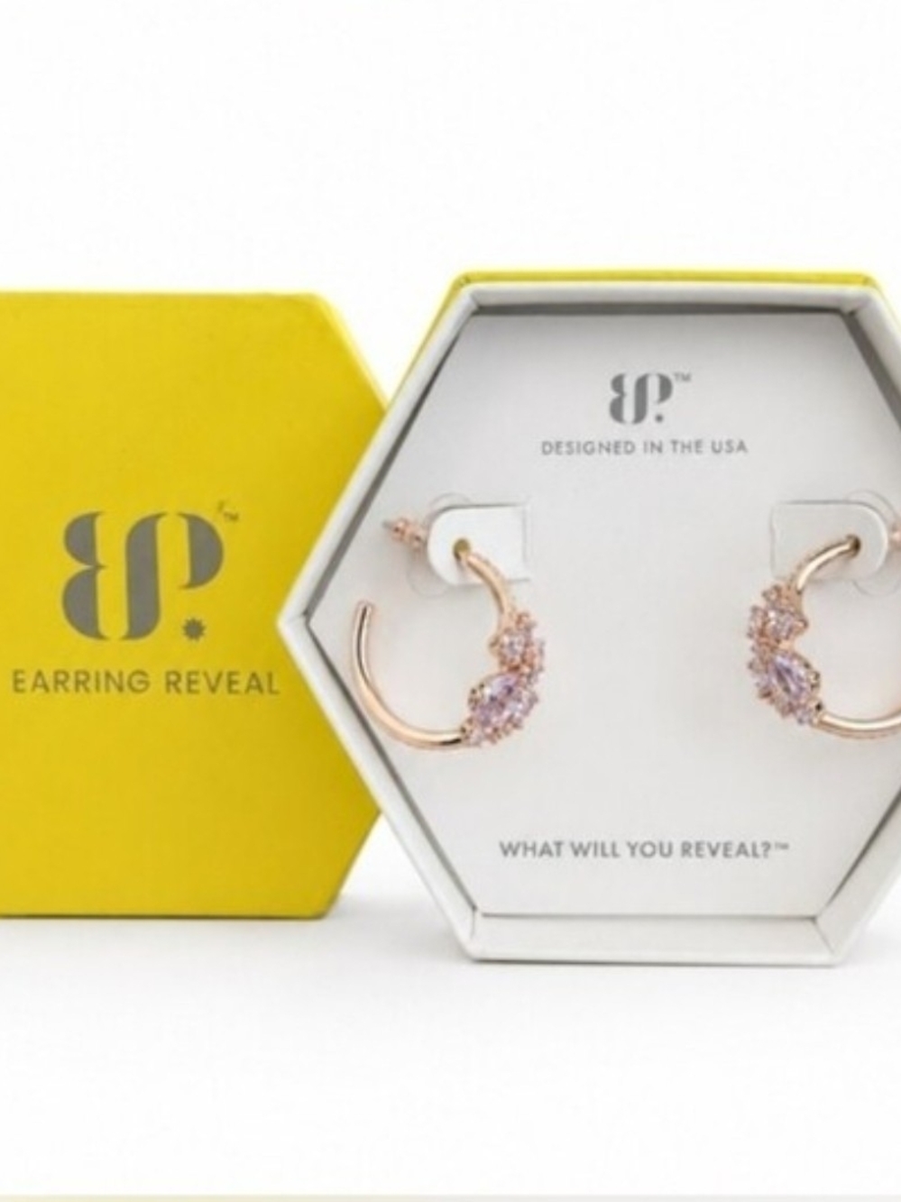 NIB Bomb Party earrings named "Cradle of All That Glows".